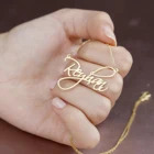 Ожерелье с именем из 18-каратного золота, ожерелье с именем на заказ из нержавеющей стали, ювелирные изделия на заказ, персонализированный подарок для женщин, для мамы