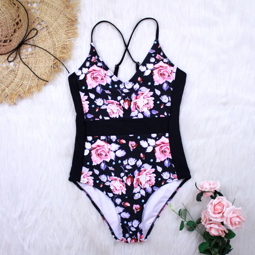 Swimsuit Women Brazilian Vintage Swimwear Female Solid 2019 One Pieces Bathing Top Ruffled With High Waisted Bottom Bikini Set |