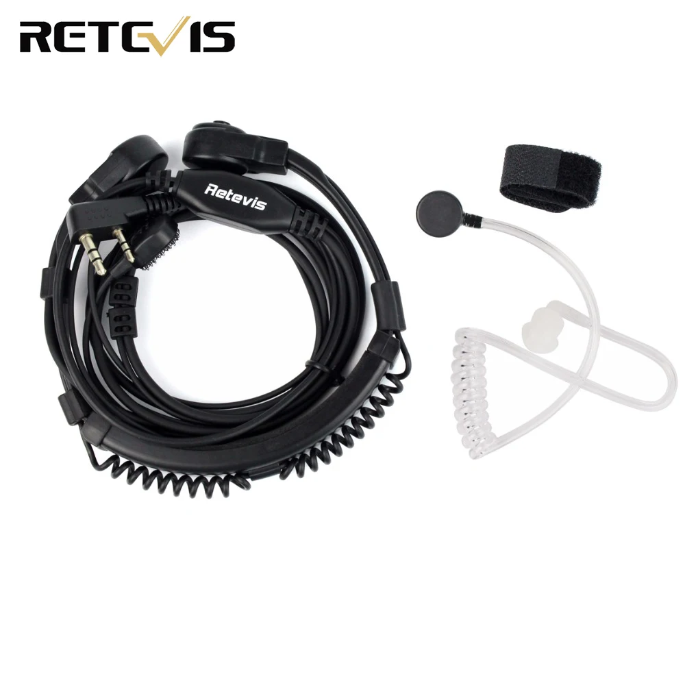 Retevis Выдвижная Горло Микрофон Гарнитуры PTT Walkie Talkie Наушник Для Kenwood Для H777 TYT Baofeng УФ-5R RT5R RT7 RT22
