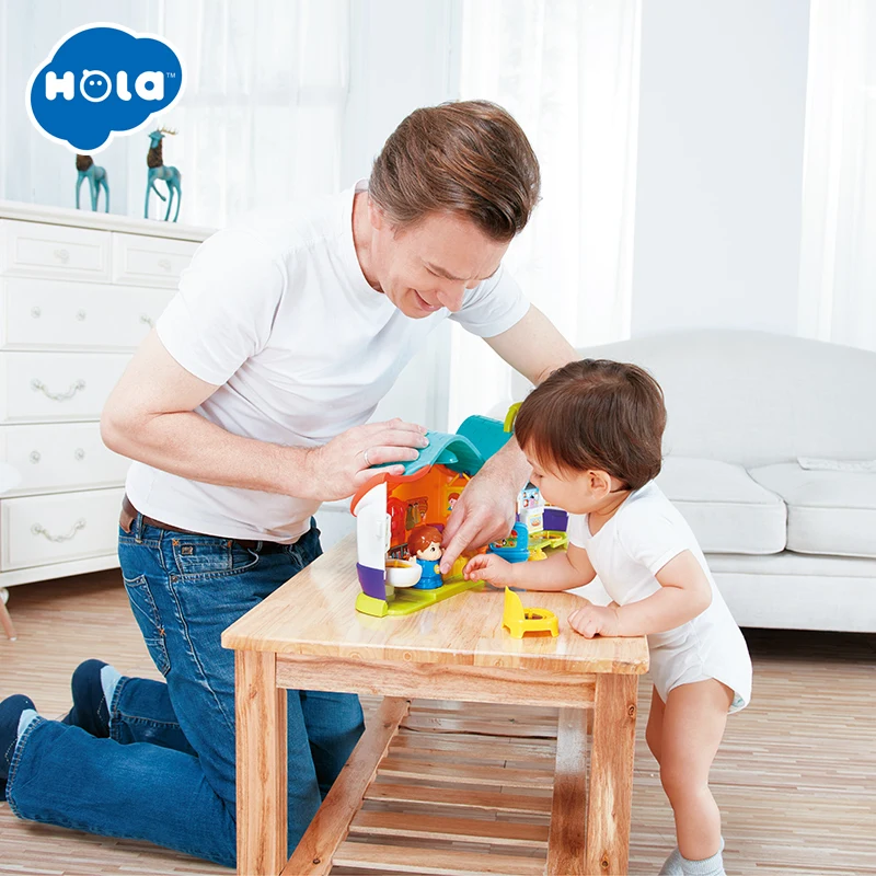 HOLA TOYS 3128A модель дома Миниатюрный Кукольный домик с мебелью аксессуары игрушки