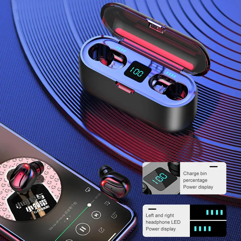 Q32 tws Bluetooth наушники спортивные Blutooth 5,0 Беспроводная гарнитура Blutooth с микрофоном наушники Handsfree вкладыши Наушники с зарядным устройством 2000 мАч Внешний аккумулятор беспроводная гарнитура PK GT1 F9