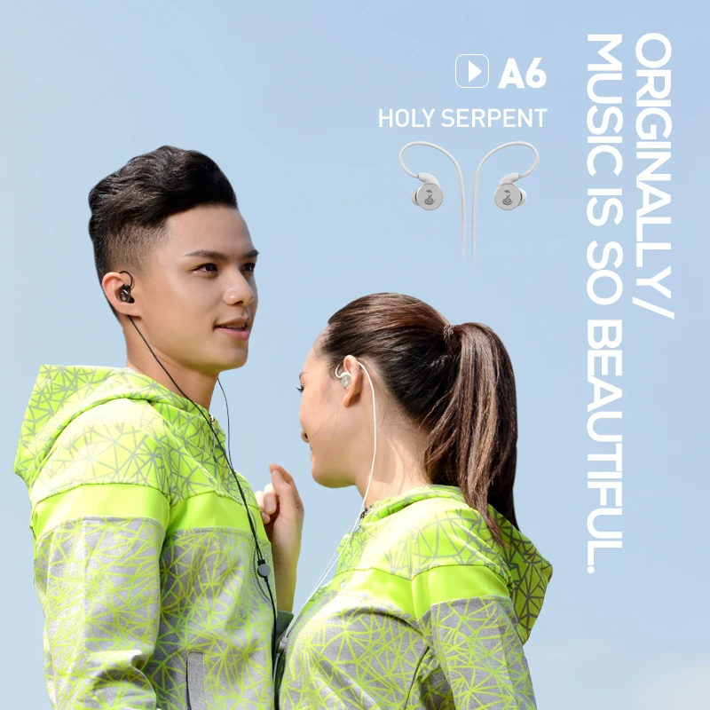 Спортивные наушники HOLY SERPENT A6 Bluetooth для бега универсальные водонепроницаемые
