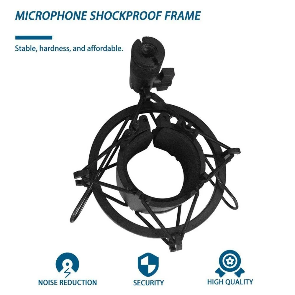 

Universal 3KG Bearable Load Mic Microphone Shock Mount Clip Holder Stand Radio Studio Sound Recording Bracket