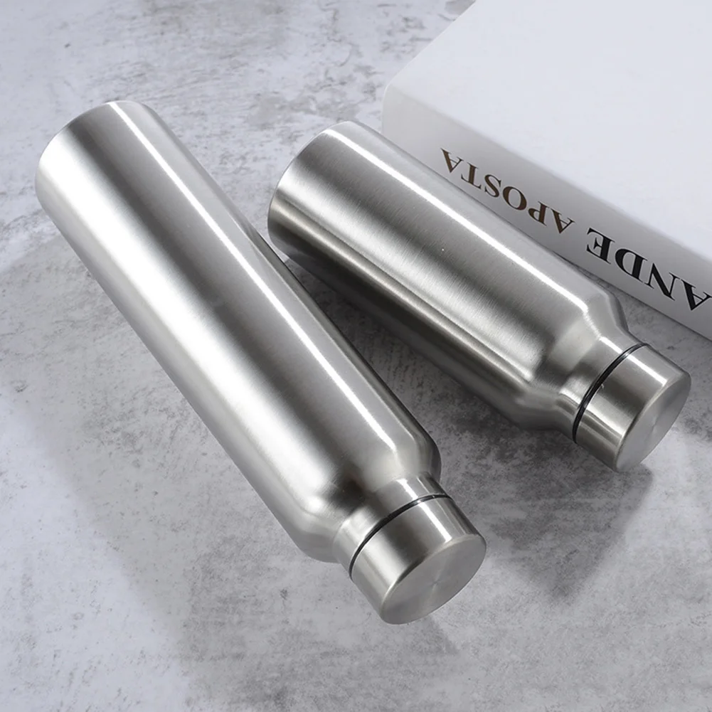 650ML/1000ML Stainless Cola Motion Sports Water Bottle Rugged Cup Monolayer Metal Color Drink Drinkware | Спорт и развлечения