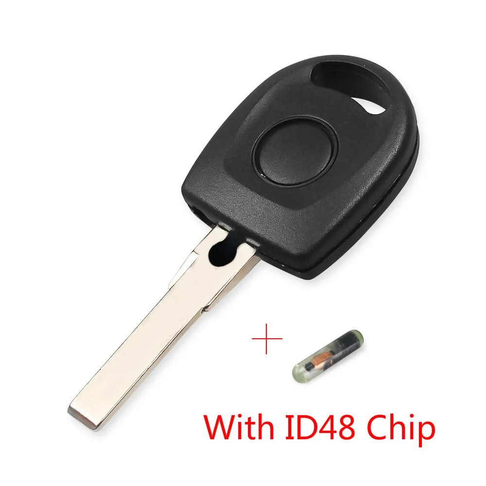 With ID48 Chip KEYYOU ключ-транспондер с чипом ID48 для VW Polo Golf для SEAT Ibiza Leon для SKODA Octavia, светильник и батарейный Автомобильный ключ - Количество кнопок: With ID48 Chip