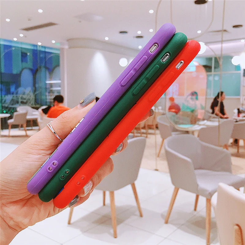 Милый мультяшный узор TPU цветной мягкий чехол для телефона iPhone 11 8 7 6 6S Plus Pro MAX Xs Max X