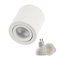 dimmable led round surface mount downlight 7w 10w gu10 fixture cylinder ceiling down spot light bedroom lamp