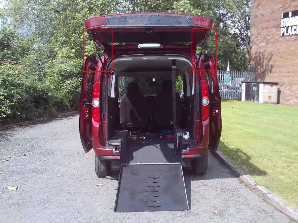 Углеродное волокно для FIAT DOBLO (119) MPV 2001-задний багажник задней двери демпфер