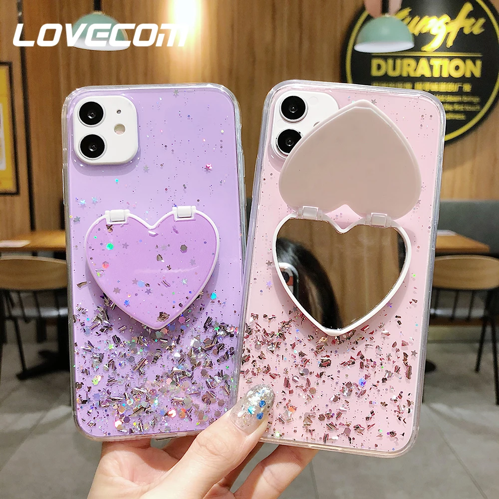Чехол для iPhone 13 12 11 Pro Max XR X XS 7 8 Plus с блестками | Мобильные телефоны и аксессуары