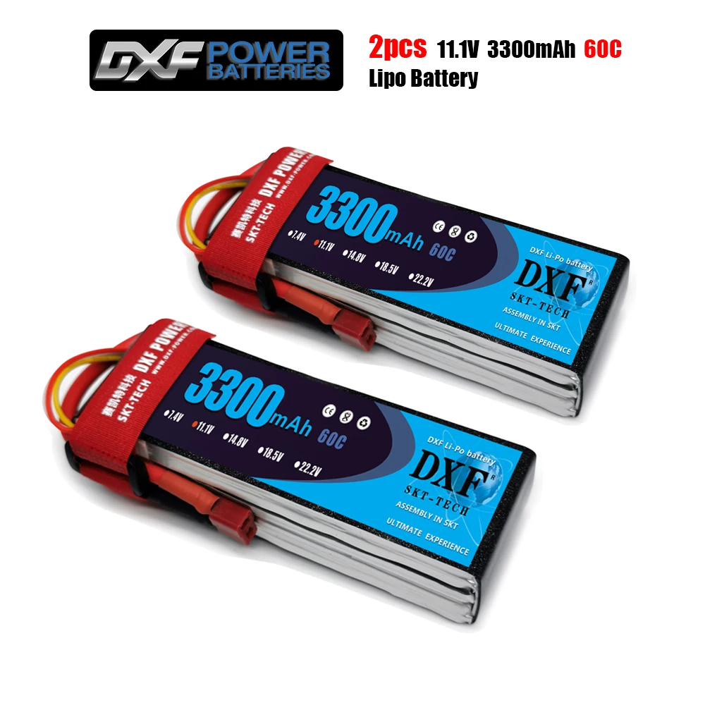 Аккумулятор DXF 3300 мА · ч 11 1 В 60C-120C Lipo 3S XT60/DEANS/XT90/EC5 для Акку дрона FPV грузовика