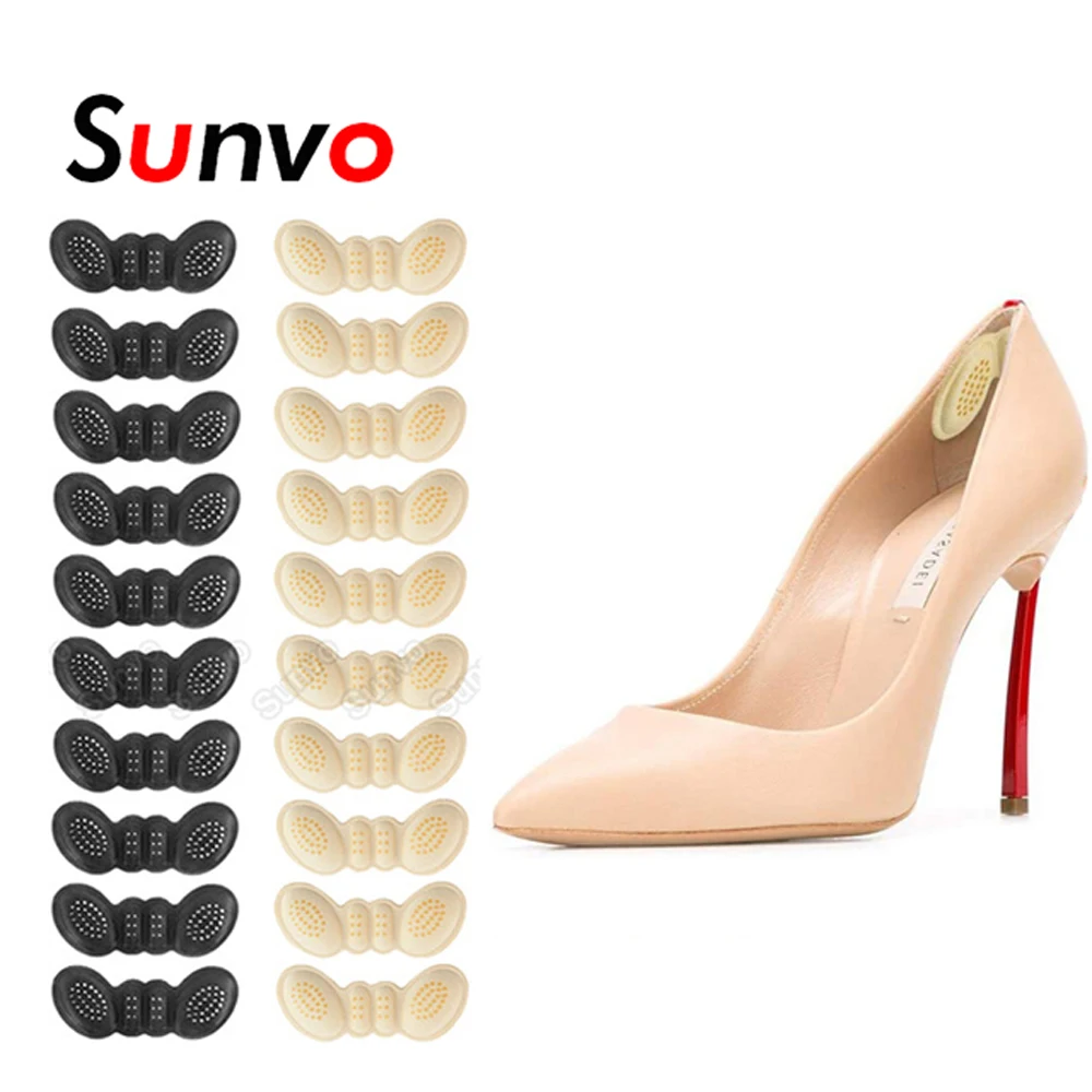 

10 Pairs Shoe Heel Protector Insoles for Shoes Size Reducer Filler Heels Liner Grip Self-adhesive Anti-Wear Feet Heel Cushion