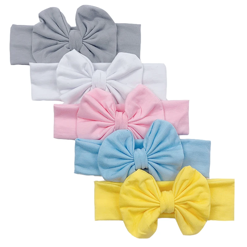 Children's Finger Toothbrush 3/5pcs/Lot New Cotton Elastic Newborn Baby Girls Solid Color Headband Bowknot Hair Band Children Infant Headband Accessories Silicone Anti-lost Chain Strap Adjustable 