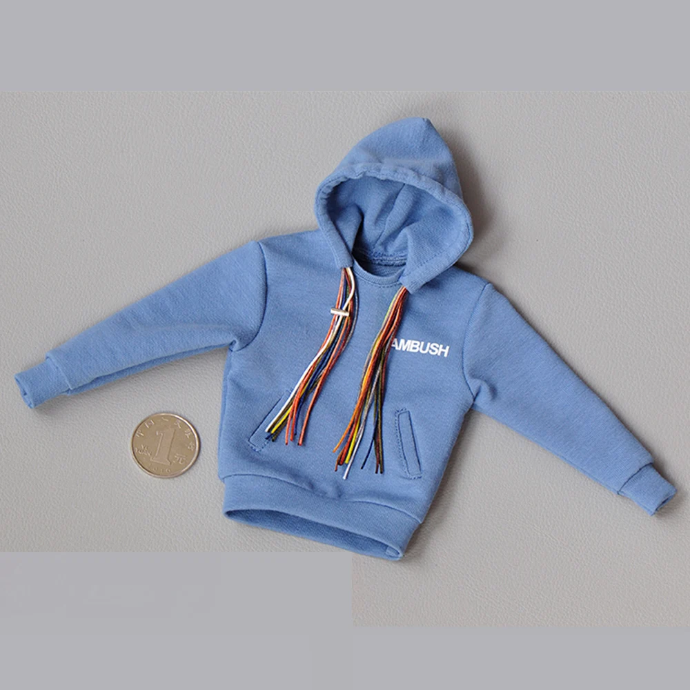 

1/6 Scale BLUE Male Clothes Dirty Braided Sweater Hoodie Jacket Fit For 12'' Seamless Body