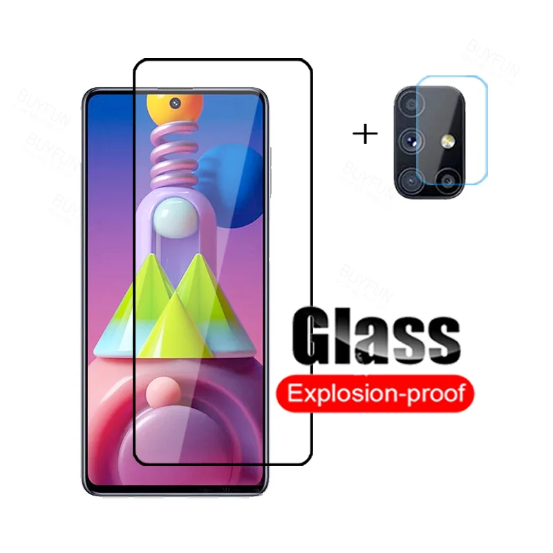 

Закаленное стекло для Samsung Galaxy M51, M31S, A51, A71, объектив камеры, защитное стекло на Samsung M51, полное покрытие, защитная пленка для экрана