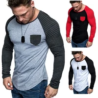 zogaa mens patchwork style casual sport outwork fit breathable flexible quick dry sleeve slim muscle bodybuilding t shirt tops