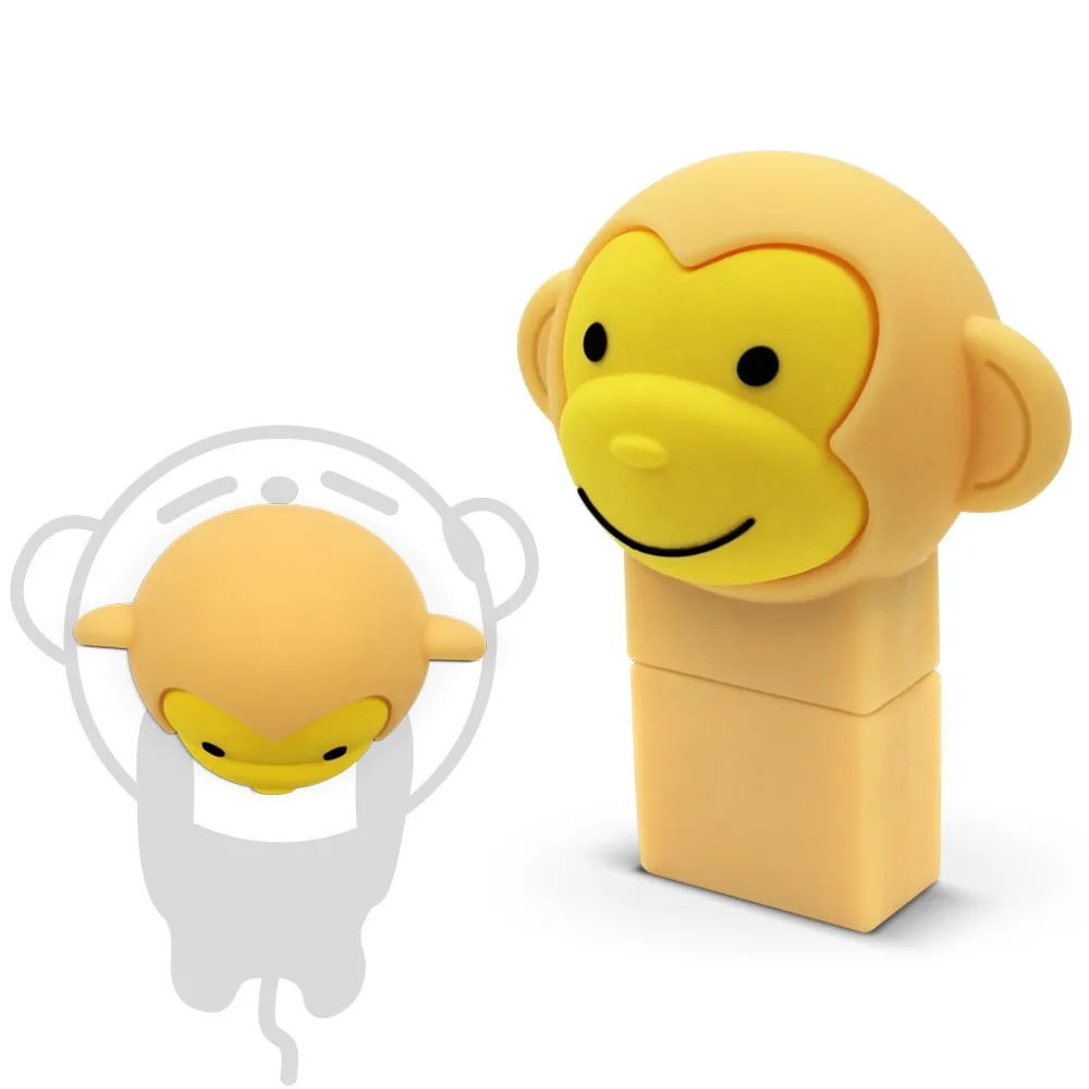 Флеш-накопитель 16 ГБ 32 64 Гб модель животных милая обезьяна usb флеш-накопитель 4 8