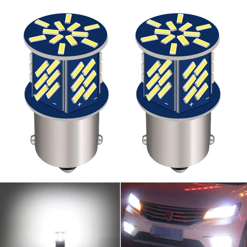 2x1156 BA15S P21W светодиодный Canbus 7506 Автомобильный дневной Бег огни DRL обратный шарик