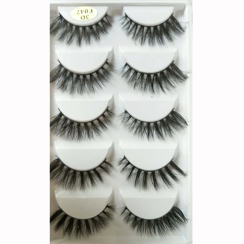 5 пар натуральных искусственных длинных ресниц для макияжа 3d норковые ресницы