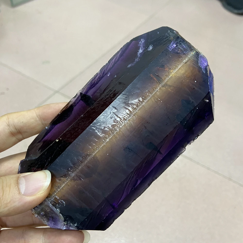 1PCS /alot 360-400g uncut no polishing crystal Hydrothermal Quartz material Laboratory  ametrine rough