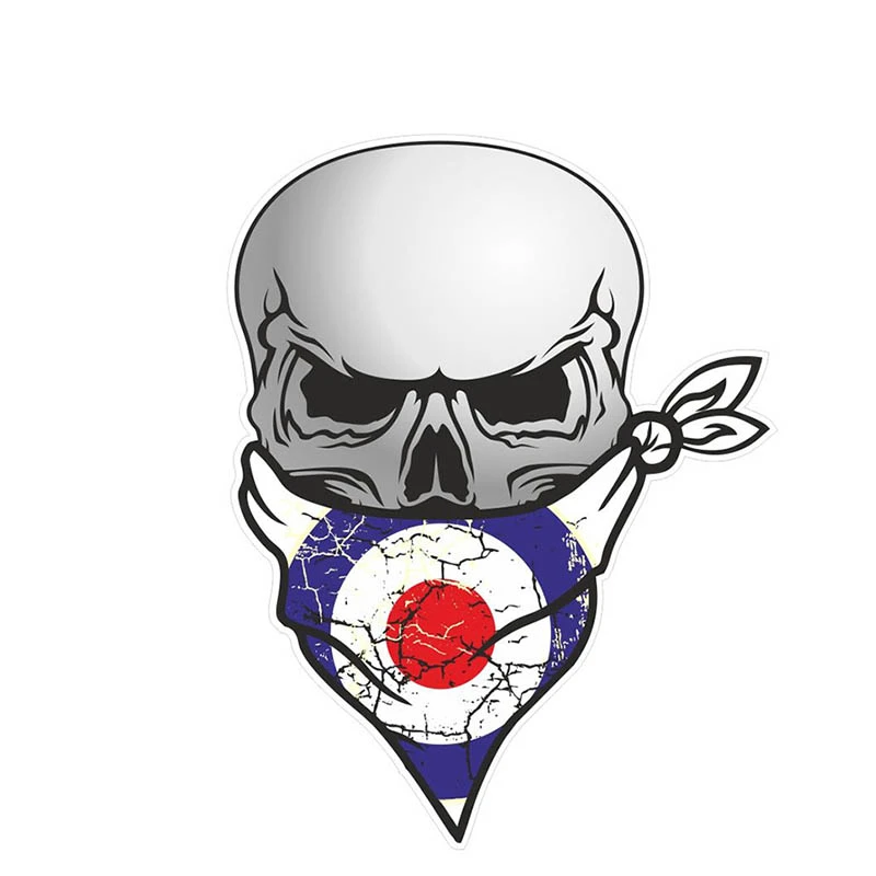 

Masked Skull Personalized Car Sticker PVC Bumper Windshield Accessories Cover Scratches Auto Decal Motorcycle Laptop Decoration