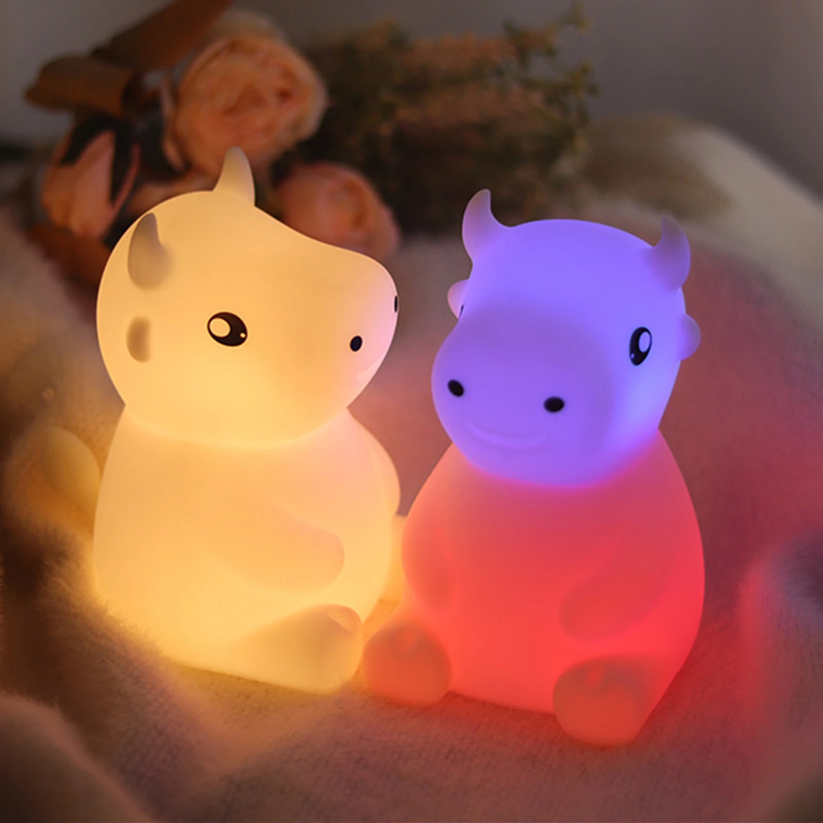 

Animals LED Night Lights Touch Sensor Lampe Dog Remote Control Table Lamp Bedroom Decoration Touch Control Baby Kids Gift