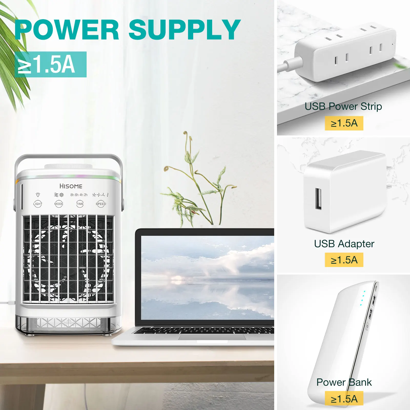 

Portable Air Conditioner for Room Air Cooler Cooling Fan Personal for Home USB Climatiseur Mobile Air Conditioning Fan Mini