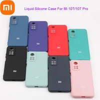 for original xiaomi mi 10t 10t pro silky liquild silicone case full protective back cover luxury shockproof shell