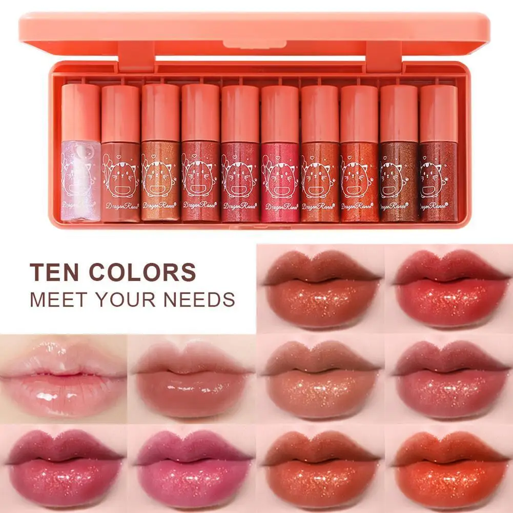 

10Pcs/Set Velvet Red Sexy Matte Liquid Lipstick Set Lasting Waterproof Moisturizer Non-stick Cup Lip Gloss Cosmetic DropShipping