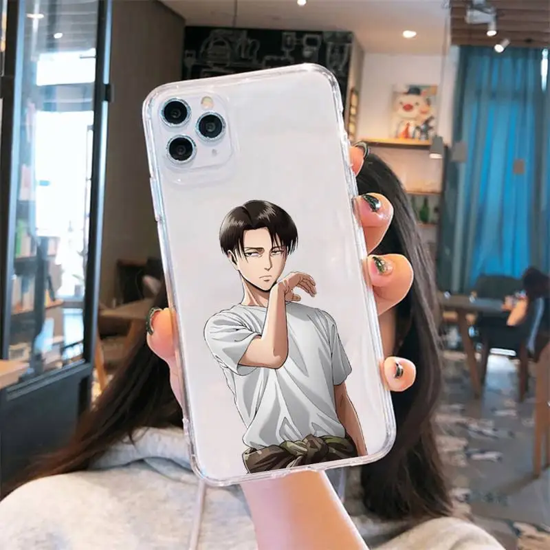 

anime Attack On Titan cartoon cute Transparent soft For iphone 5 6 7 8 11 12 s c se plus mini x xs xr pro max cover shell funda