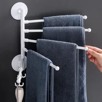 80 hot sales wall mount punch free adhesive bathroom towel holder hanger shelf rack organizer