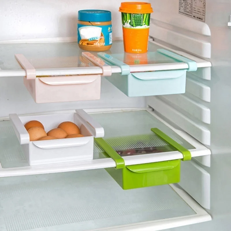 Plastic Refrigerator Storage Box Freezer Organizer Holder Fresh Spacer Layer Kitchen Food Rack Shelf Container | Дом и сад