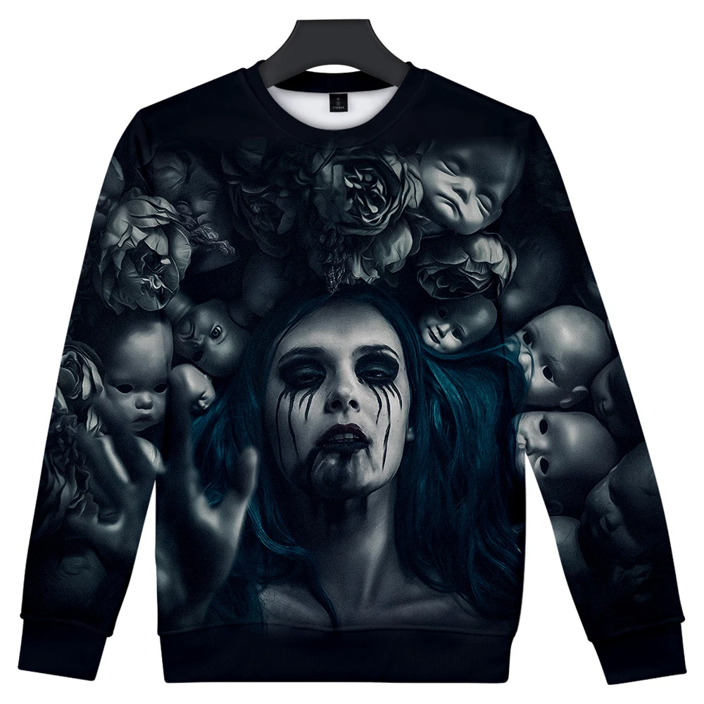 

Модная Популярная Мужская/женская одежда, уличная одежда, осенняя толстовка без капюшона, свитшот на Хэллоуин, 3D принт, без кепки, повседнев...