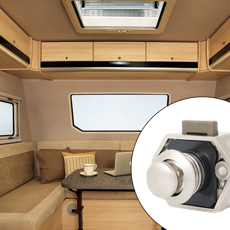 Push Button Catch Cupboard Door Knob Latch Lock for Caravan RV Camper Motor Home | Обустройство дома