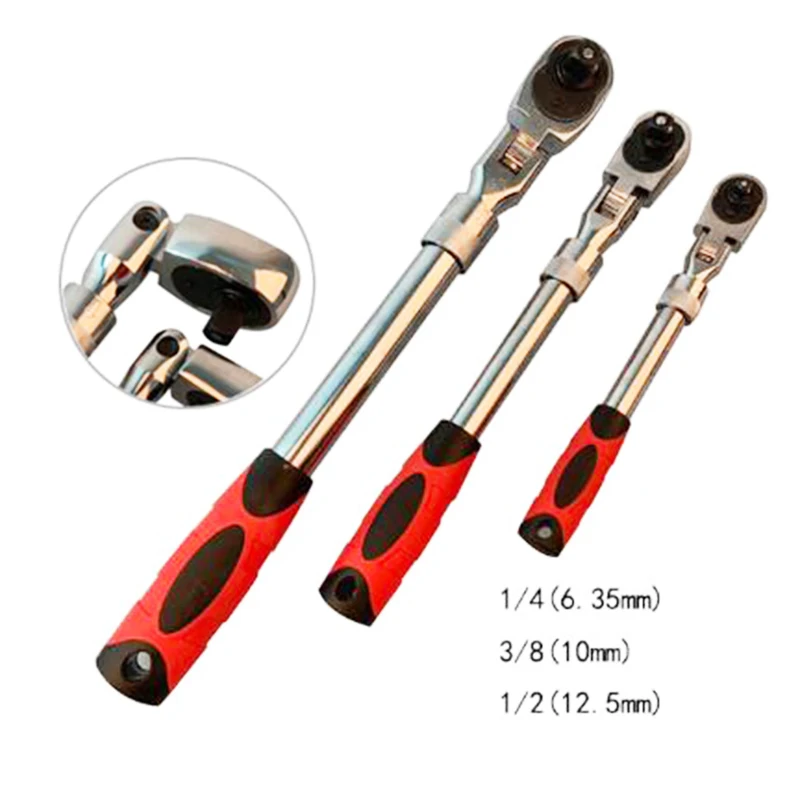 1/2 3/81 Drive Extending Telescopic Shaft Ratchet Handle Socket Repair Wrench | Инструменты
