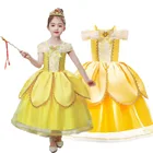 Костюм на день рождения для девочек, красивое платье Белль, костюм для косплея, вечернее платье на карнавал, выпускной, для девочек 3-10 лет