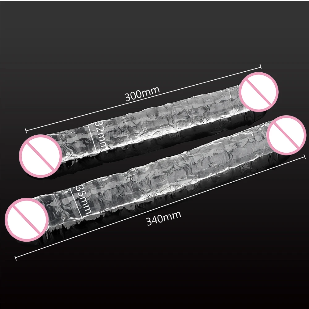 IKOKY Double Ended Artificial Penis Flexible Soft Jelly Dildo Dual Head Female Masturbation Sex Toys for Women Lesbian | Красота и