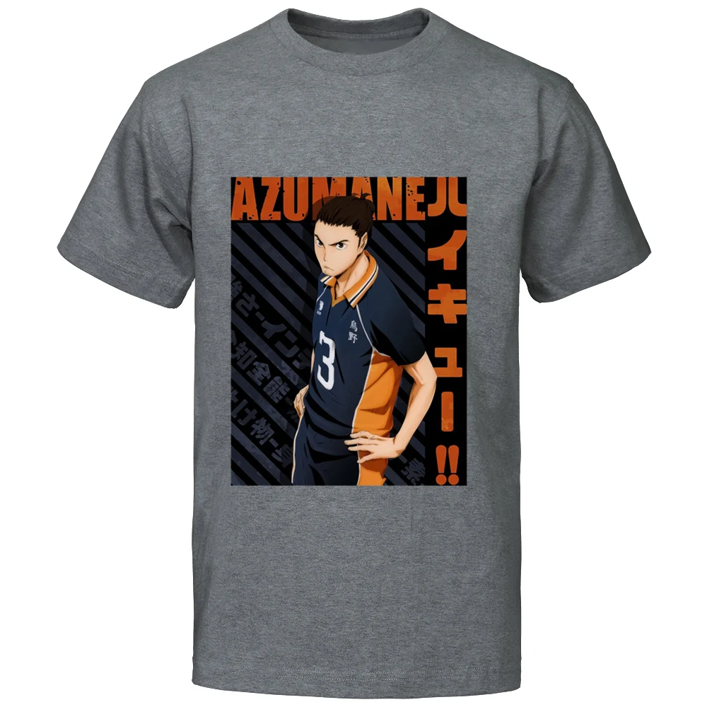 Футболка Haikyuu мужская оверсайз с коротким рукавом топ круглым вырезом в стиле