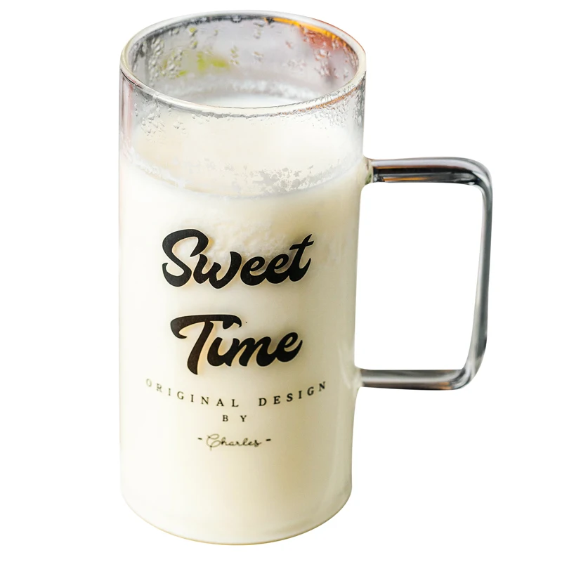 

700ml Large Heat-resistant Borosilicate Glass Coffee Mug Tea Mug Cup Water Beer Glass Mug Coffee Cup Drink Mug Dinkware