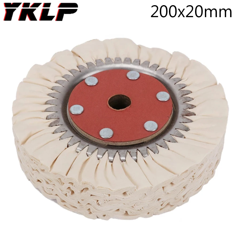 

200mm 8 Inch Cotton Airway Polishing Wheel Cloth Buffing Pad 66 Plys 4/5" Bore
