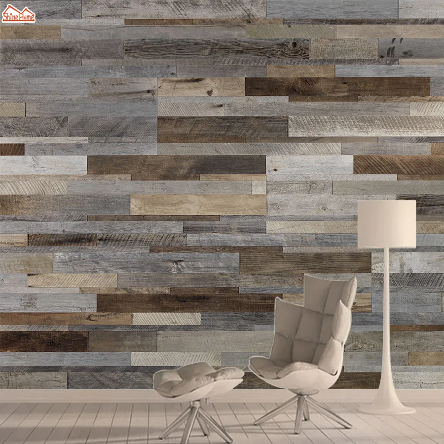 3d обои s для гостиной виниловые домашний декор спальня деревянный узор фрески