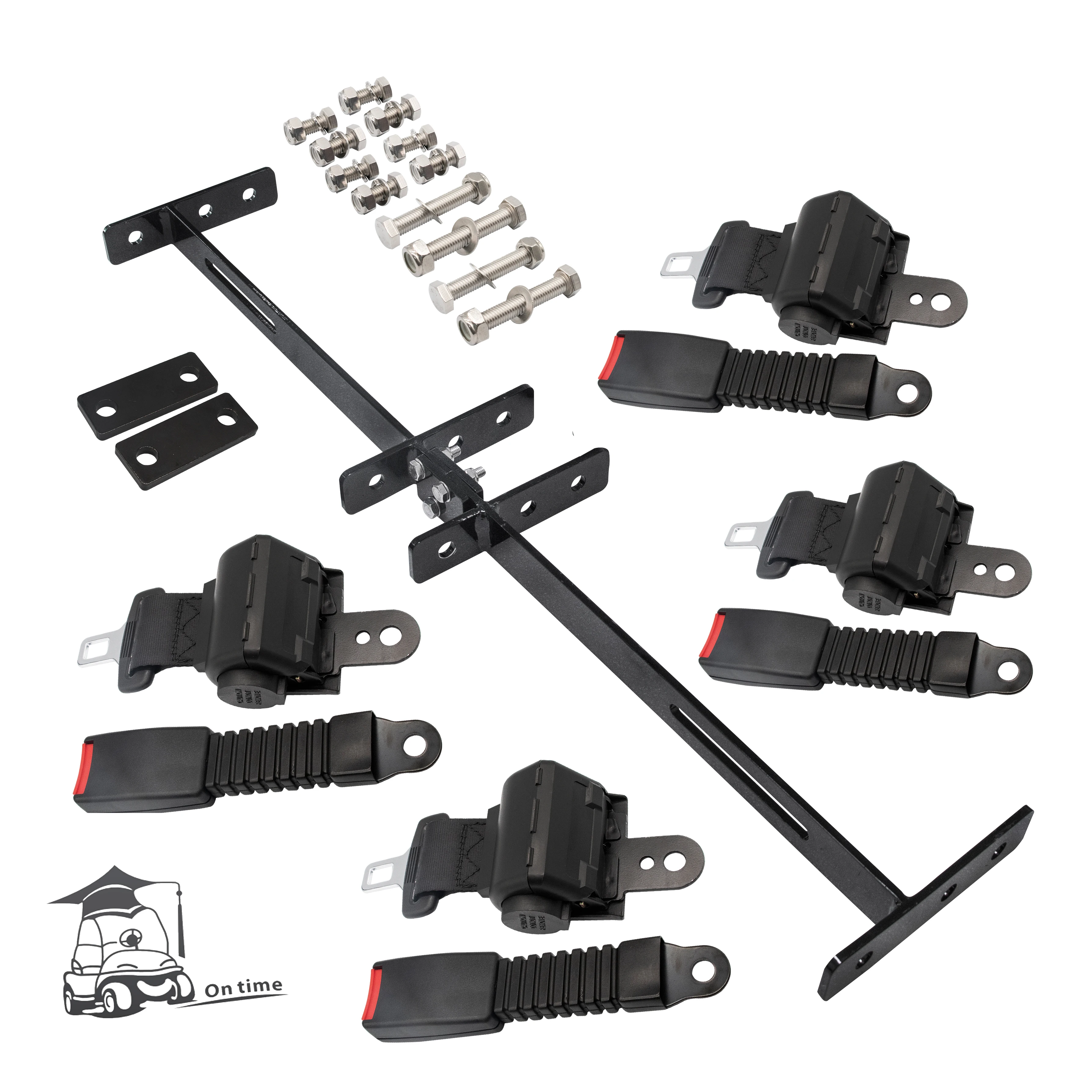 Universal Retractable Seat Belts with Bracket Kits Fits EZGO