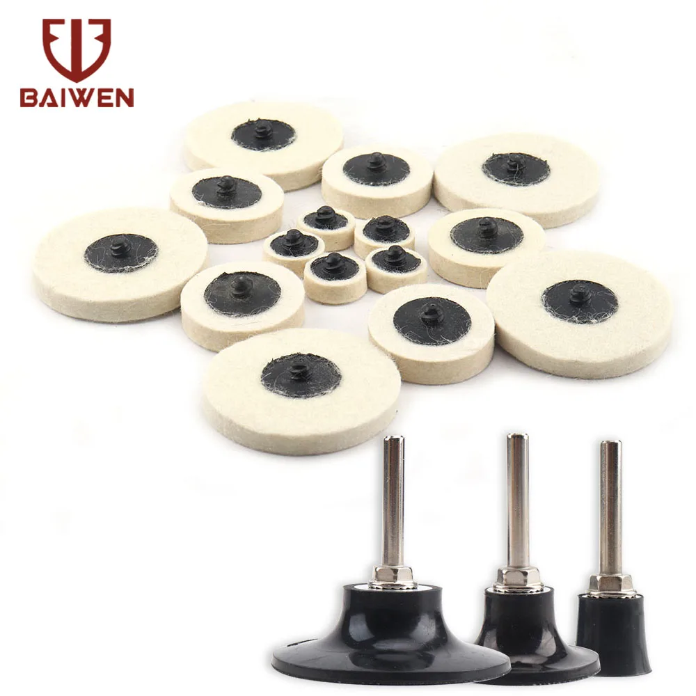 

1/2/3 Inch Roloc Polishing Wheel Buffing Pads Grinding Pad Compressed Wool Felt Fabric Disc for Dremel Rotary Accessories