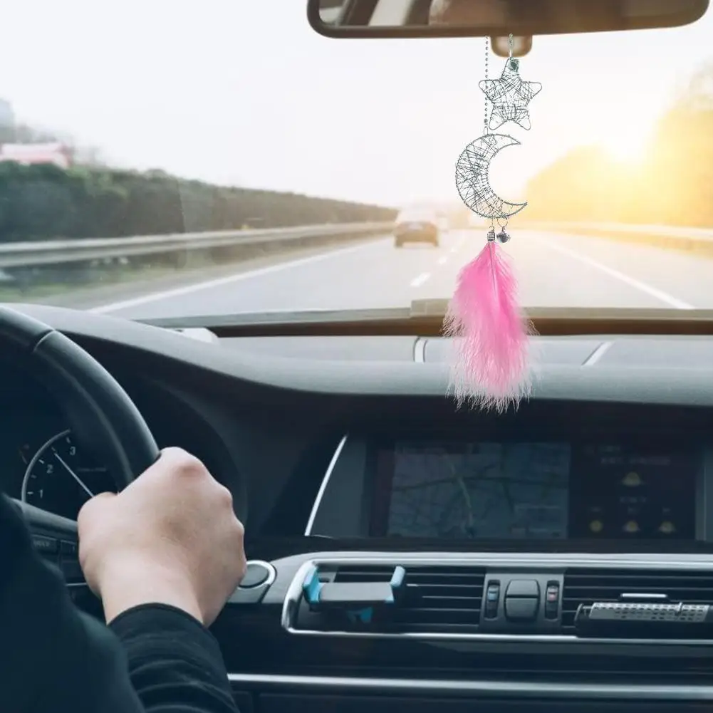 Мини полые с изображением луны и звезд перья Ловец снов Изысканная ручной работы