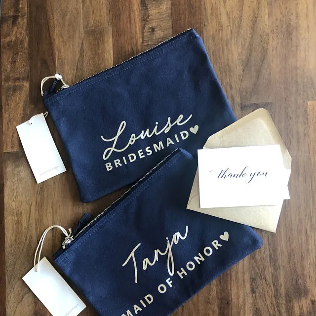 Персонализированная сумка для подружки невесты макияжа косметичка органайзер