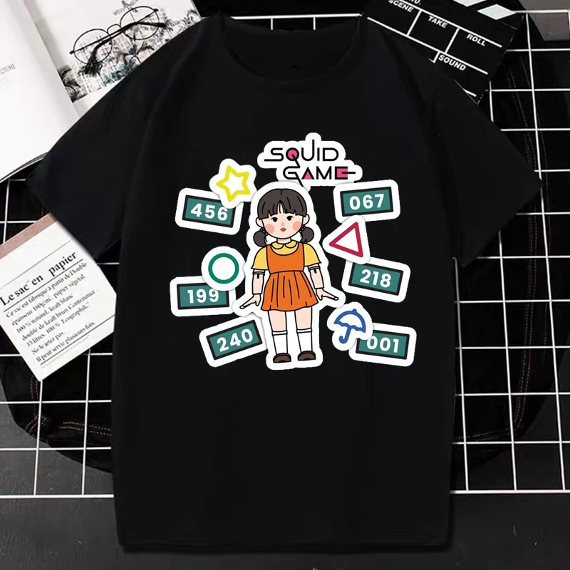 

Hot sold Squid Game Korean Teleplay Round Six Tshirt Women Men Funny Movies Graphic Tops O-neck Streetwear Tee Ulzzang De Mujer