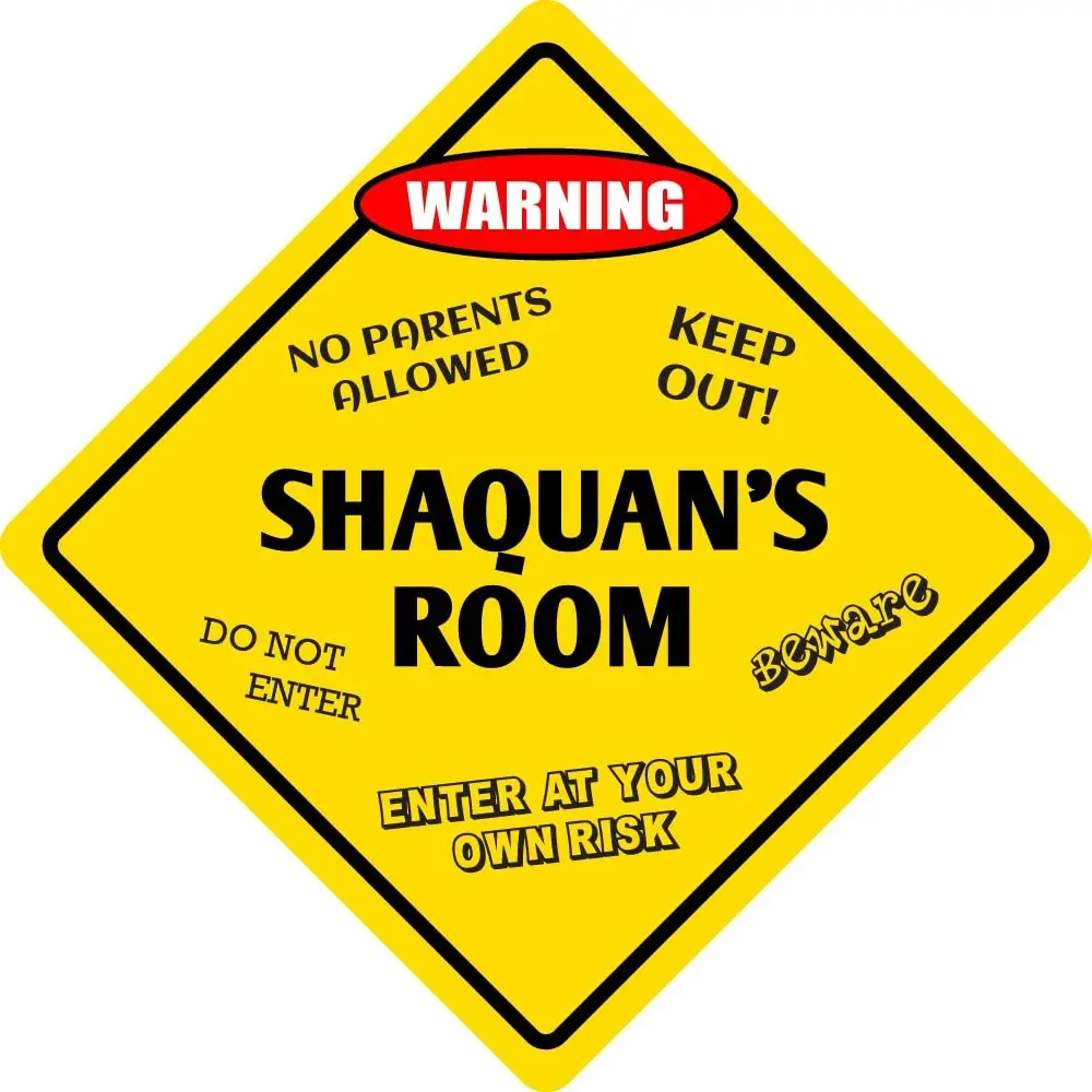 

StickerPirate Shaquan комнаты забавные дверь детской комнаты Предупреждение опасности металл Новинка знак Алюминий
