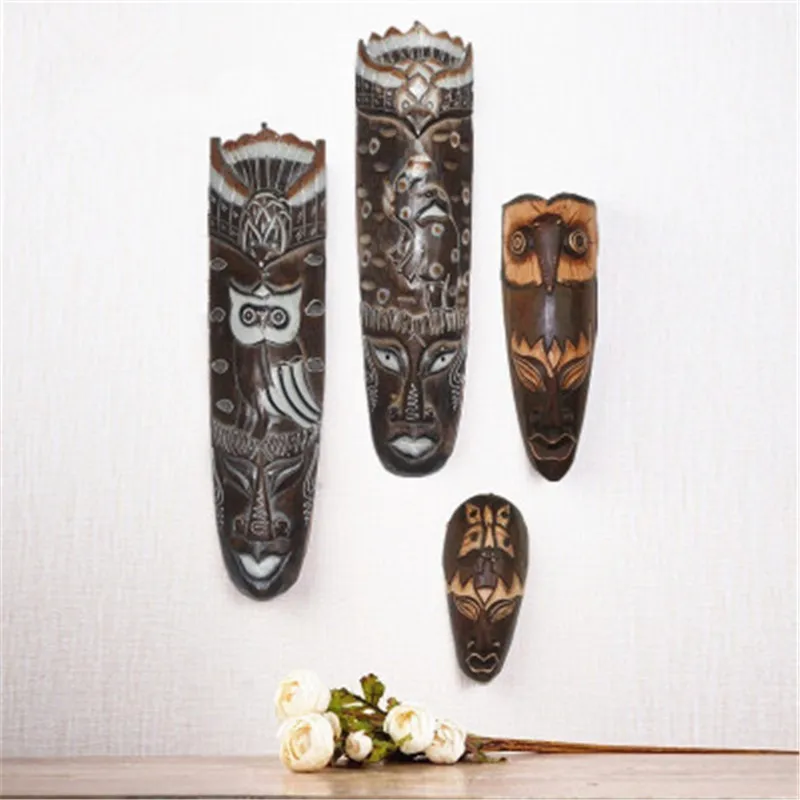 Стиль Юго Восточной Азии стереоскопические Afican маски резьба по дереву настенные