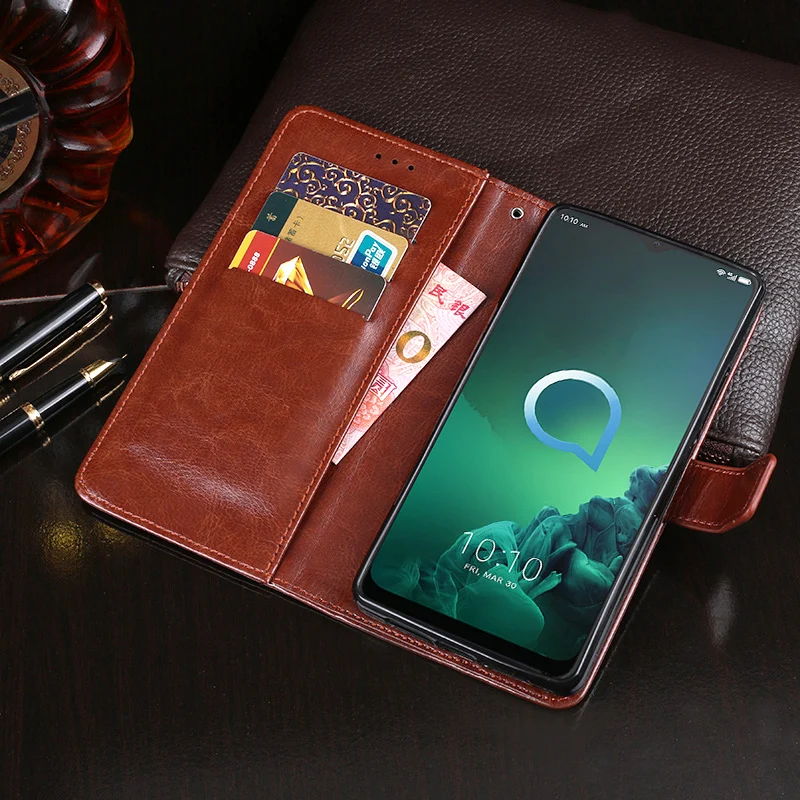 Чехол-книжка для Alcatel 3X 2019 кожаный 5048U 5048Y | Мобильные телефоны и аксессуары