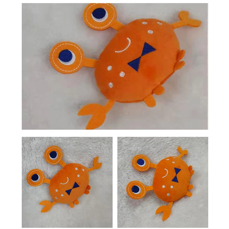2 шт. Забавные игрушки для жевания собаки из мягкой ткани "Плюшевый краб" с звуком пищания, новинка, наполнитель, чистота.
