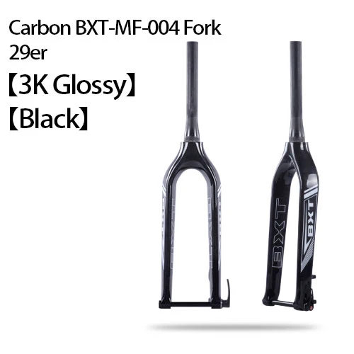 MTB Карбоновая вилка 29er Горные DH коническая через ось 15 мм Bicicletas жесткая передняя вилка для горного велосипеда Fibre BXT Велосипедная вилка - Цвет: 29er 3K black